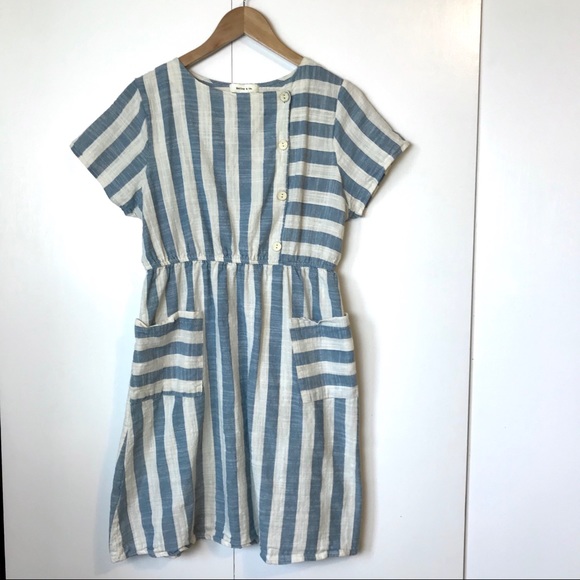 Hailey & Co. Dresses & Skirts - Hailey & Co. Striped Cotton Dress With Pockets